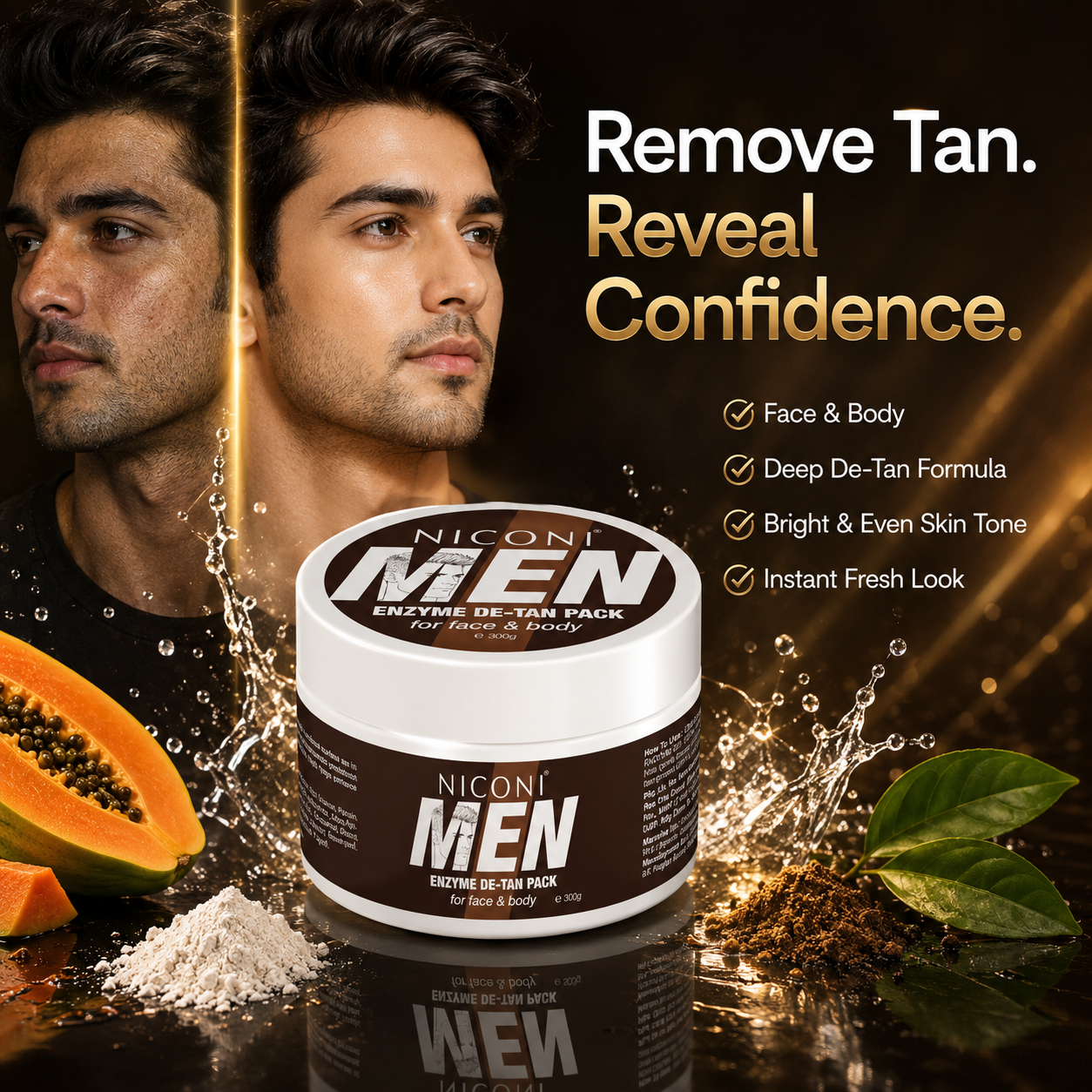 NICONI Men De-Tan Pack 300g